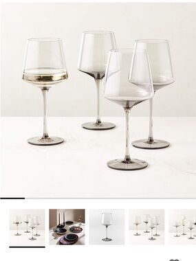 CB2 smoked wine glasses